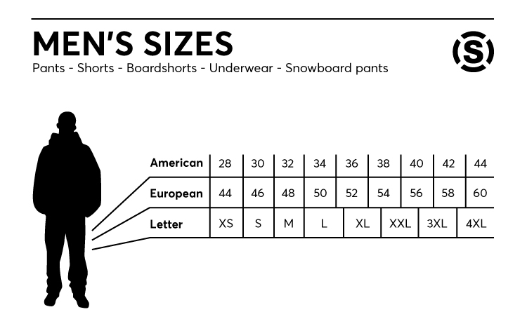 Dc Snow Pants Size Chart