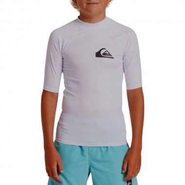 QUIKSILVER EVERYDAY UPF50 SS K RASHGUARD WHITE