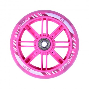 ATHLOPAIDIA front led wheel with Bearing 125mm for scooter 61214 - Pink