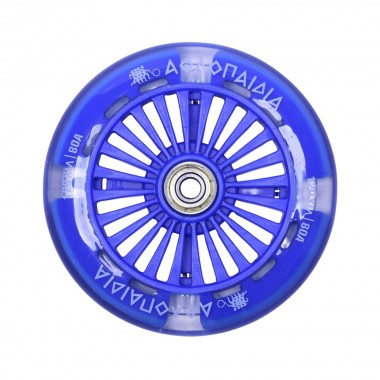 ATHLOPAIDIA Front Led Wheel With Bearing 120mm For Scooter 61215 - Blue