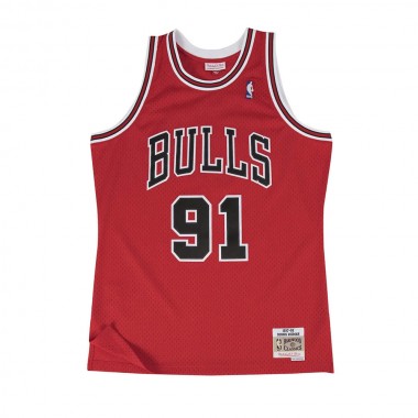 MITCHELL & NESS CHICAGO BULLS DENNIS RODMAN 1997 JERSEY SCARLET