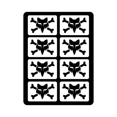 FOX VICTORY LOGO STICKER PACK WHITE