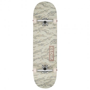GLOBE GOODSTOCK COMPLETE SKATE VINTAGE WHITE CAMO 8.75