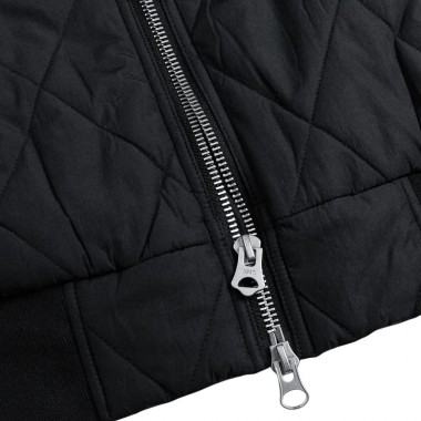 OBEY LIZET QUILTED BOMBER JACKET BLACK
