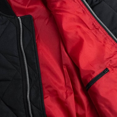 OBEY LIZET QUILTED BOMBER JACKET BLACK