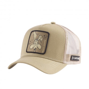 CAPSLAB X LOONEY TUNES COYOTE ADJ TRUCKER CAP BEIGE