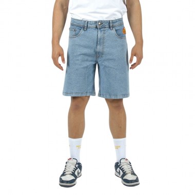 BEE UNUSUAL FEEL GOOD DENIM RELAXED SHORTS BLUE