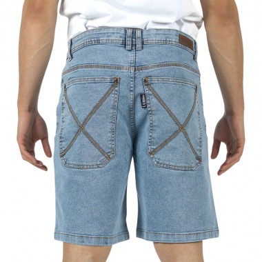 BEE UNUSUAL FEEL GOOD DENIM RELAXED SHORTS BLUE