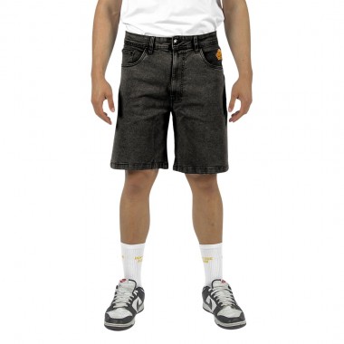 BEE UNUSUAL FEEL GOOD DENIM RELAXED SHORTS BLACK