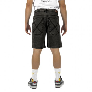 BEE UNUSUAL FEEL GOOD DENIM RELAXED SHORTS BLACK