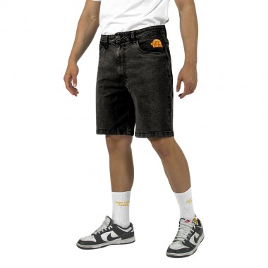 BEE UNUSUAL FEEL GOOD DENIM RELAXED SHORTS BLACK
