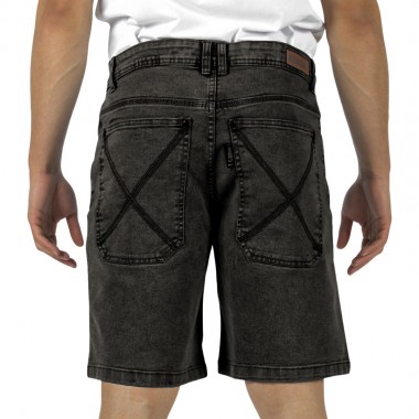 BEE UNUSUAL FEEL GOOD DENIM RELAXED SHORTS BLACK