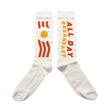 THE DUDES ALL DAY BREAKFAST SOCKS OFF-WHITE