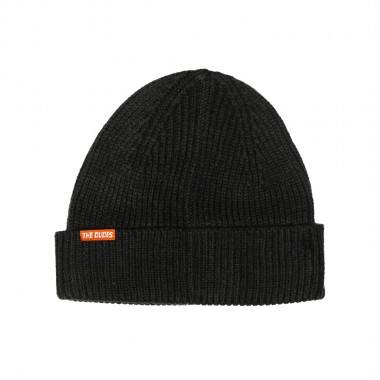 THE DUDES LOGO VERMILLON NUT WARMER BEANIE BLACK