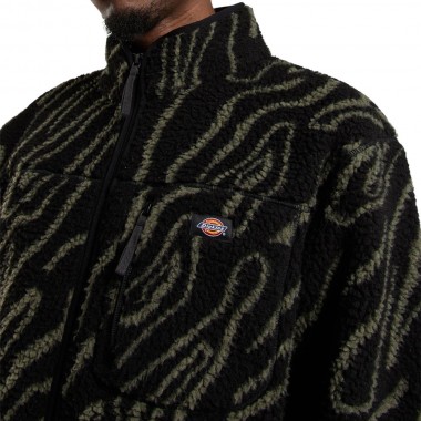 DICKIES MOUNT HOPE PRINTED ZIP FLEECE BLACK