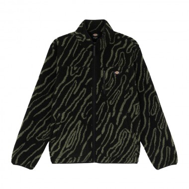 DICKIES MOUNT HOPE PRINTED ZIP FLEECE BLACK