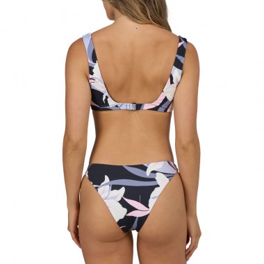 SALTY CREW BLOOMED BRALETTE/MIDI BIKINI SET BLACK