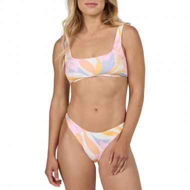 SALTY CREW BLOOMED BRALETTE/MIDI BIKINI SET OFF WHITE