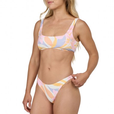 SALTY CREW BLOOMED BRALETTE/MIDI BIKINI SET OFF WHITE