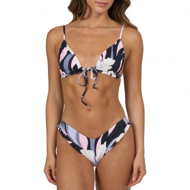 SALTY CREW BLOOMED TRI TOP/SKIMPY V BIKINI SET BLACK