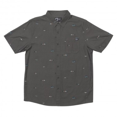 SALTY CREW CREW BUTTON UP SHIRT CHARCOAL