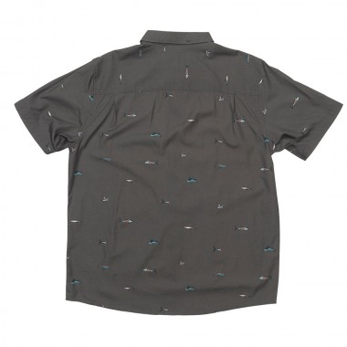 SALTY CREW CREW BUTTON UP SHIRT CHARCOAL
