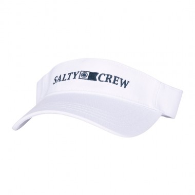 SALTY CREW DEEP SEA VISOR HAT WHITE