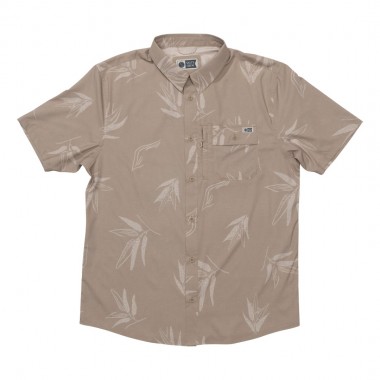 SALTY CREW FLAGSHIP UV BUTTON UP SHIRT DARK KHAKI