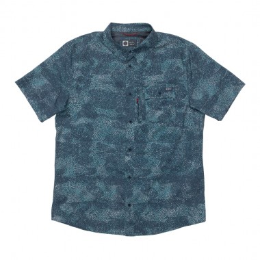 SALTY CREW FLAGSHIP UV BUTTON UP SHIRT DARK NAVY