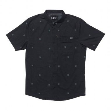 SALTY CREW FLAGSHIP UV BUTTON UP SHIRT PHANTOM