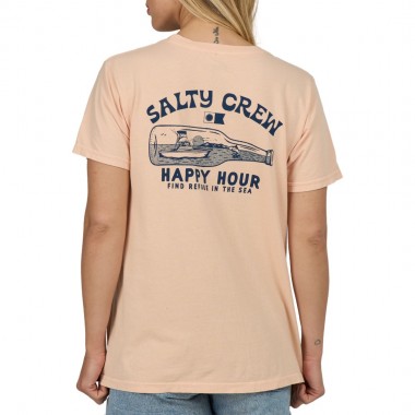 SALTY CREW HAPPY HOUR B.F. W TEE APRICOT