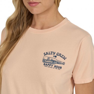 SALTY CREW HAPPY HOUR B.F. W TEE APRICOT