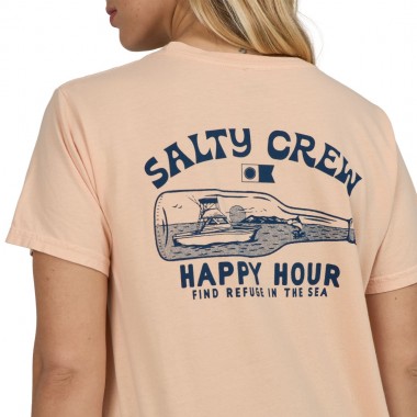 SALTY CREW HAPPY HOUR B.F. W TEE APRICOT