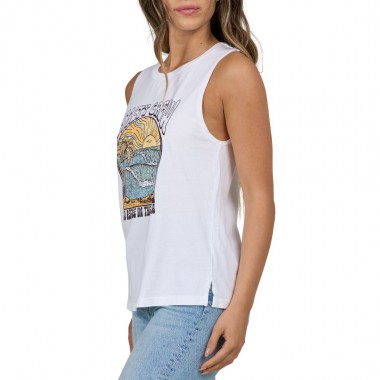 SALTY CREW KEYHOLE W MUSCLE TANK WHITE
