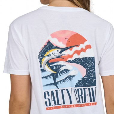 SALTY CREW MARLIN PARADISE B.F. W TEE WHITE