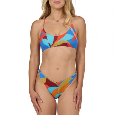SALTY CREW PALM BURST REV BRALETTE/MIDI BIKINI SET BOLD BLUE