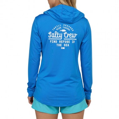 SALTY CREW SCRIPTED W HOODED SUNSHIRT BOLD BLUE