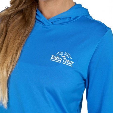 SALTY CREW SCRIPTED W HOODED SUNSHIRT BOLD BLUE
