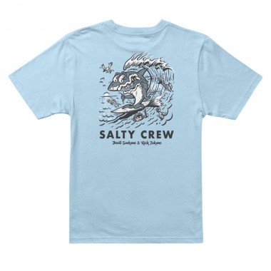 SALTY CREW SURF SHARK BOYS TEE CLEAR SKY