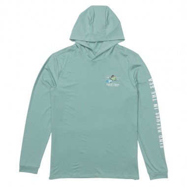 SALTY CREW SURFACE HOODED LS SUNSHIRT SEASIDE HEATHER