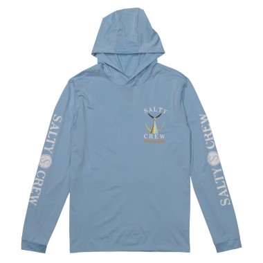 SALTY CREW TAILED HOODED SUNSHIRT CLEAR SKY