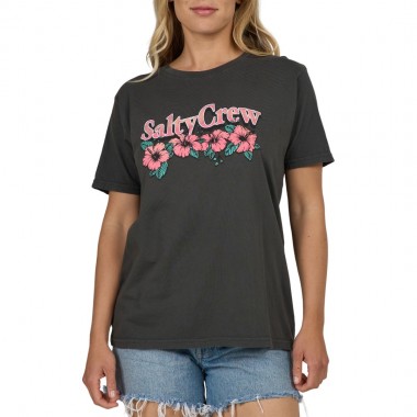 SALTY CREW VACATION B.F. W TEE CHARCOAL