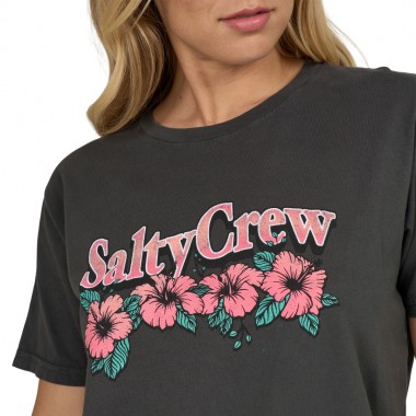 SALTY CREW VACATION B.F. W TEE CHARCOAL