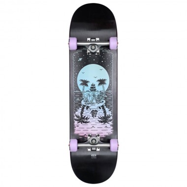 GLOBE G2 REFLECTION COMPLETE SKATE BLACK/PURPLE 8.5