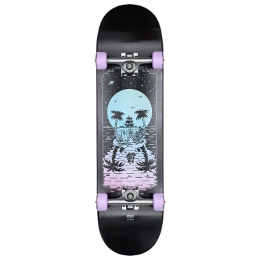 GLOBE G2 REFLECTION COMPLETE SKATE BLACK/PURPLE 8.5