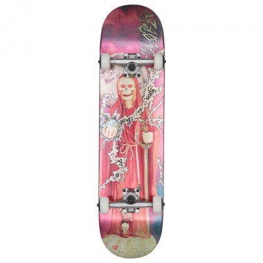 GLOBE G1 DOWNTOWN DOOM COMPLETE SKATE SILVER/RED 8.0