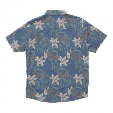 SALTY CREW DRIFTER UV BUTTON UP SHIRT CAST BLUE