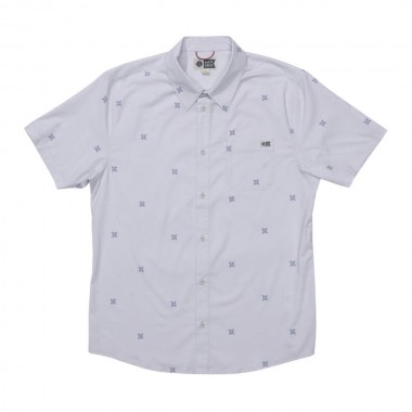 SALTY CREW DRIFTER UV BUTTON UP SHIRT LIGHT GREY
