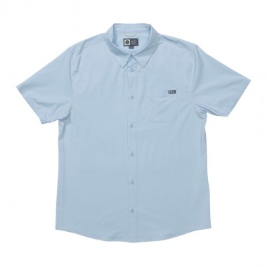 SALTY CREW DRIFTER UV BUTTON UP SHIRT CLEAR SKY