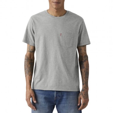 LEVI’S® CLASSIC POCKET TEE MID TONE GREY HEATHER